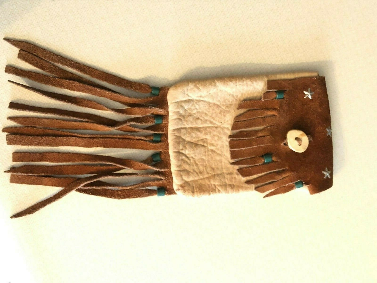 American Indian Leather Pouch, Leather Fringe
