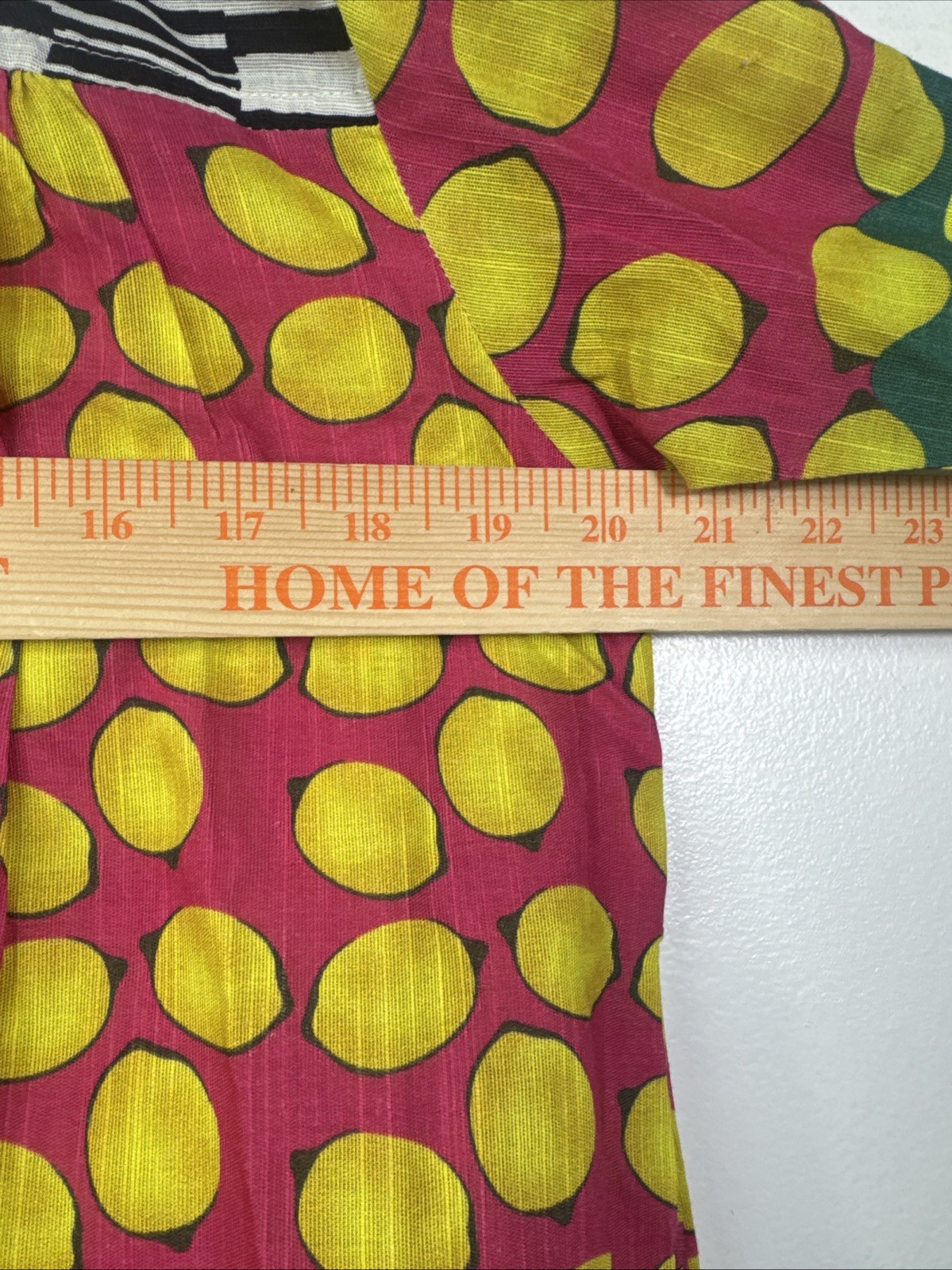 Khilkariyane Kurta Girls 12-13 Lemon Print Cotton Slub Lightweight NEW WITH TAG