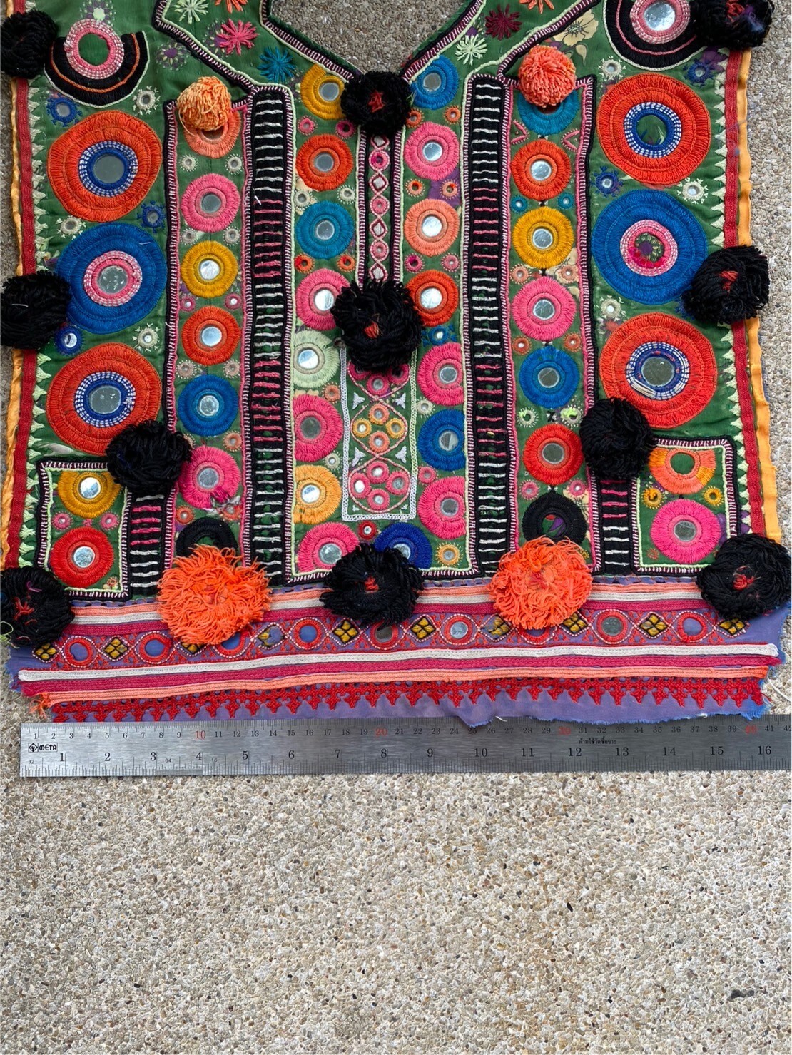 Colourful Banjara Top, crafted from vintage textiles with intricate mirrorwork