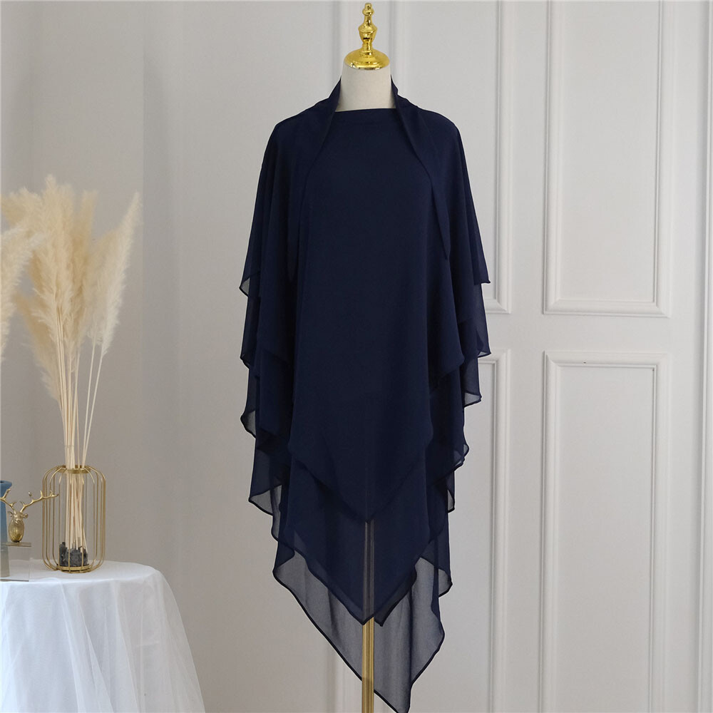 Muslim Ramadan Women Overhead Large Khimar Hijab Burqa Headscarf Dress Islamic