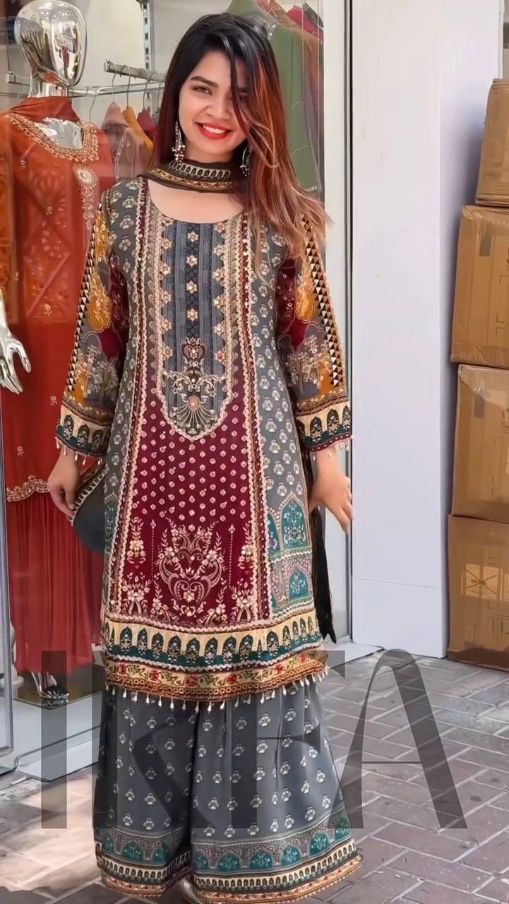 Sharara Plazoo Suit Party Wear Pakistani Wedding Salwar Kameez palazoo suit eid