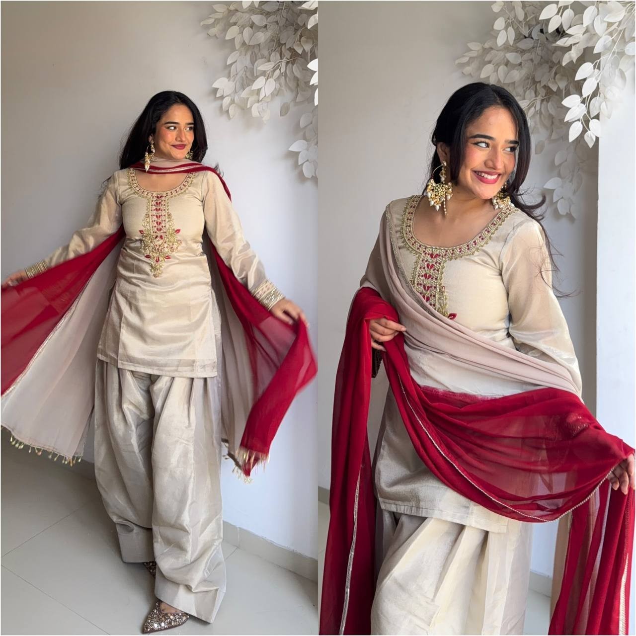 New Designer Tebby Organza Salwar Kameez With Georgette Dupatta For Wedding