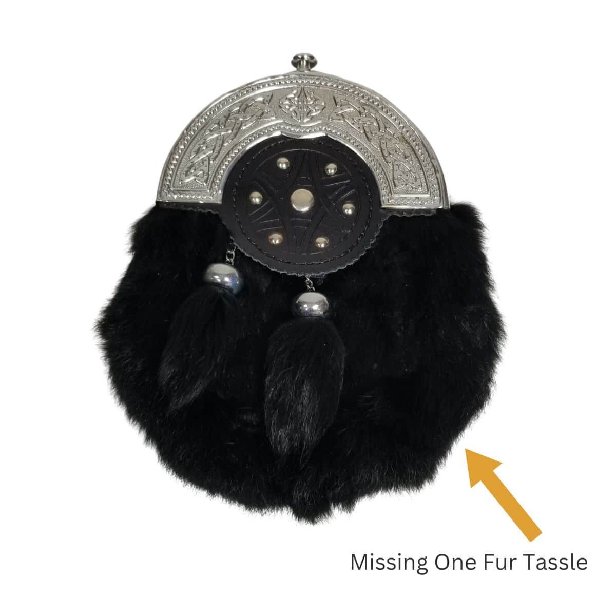 Black Rabbit Fur Sporran – Retired Rental