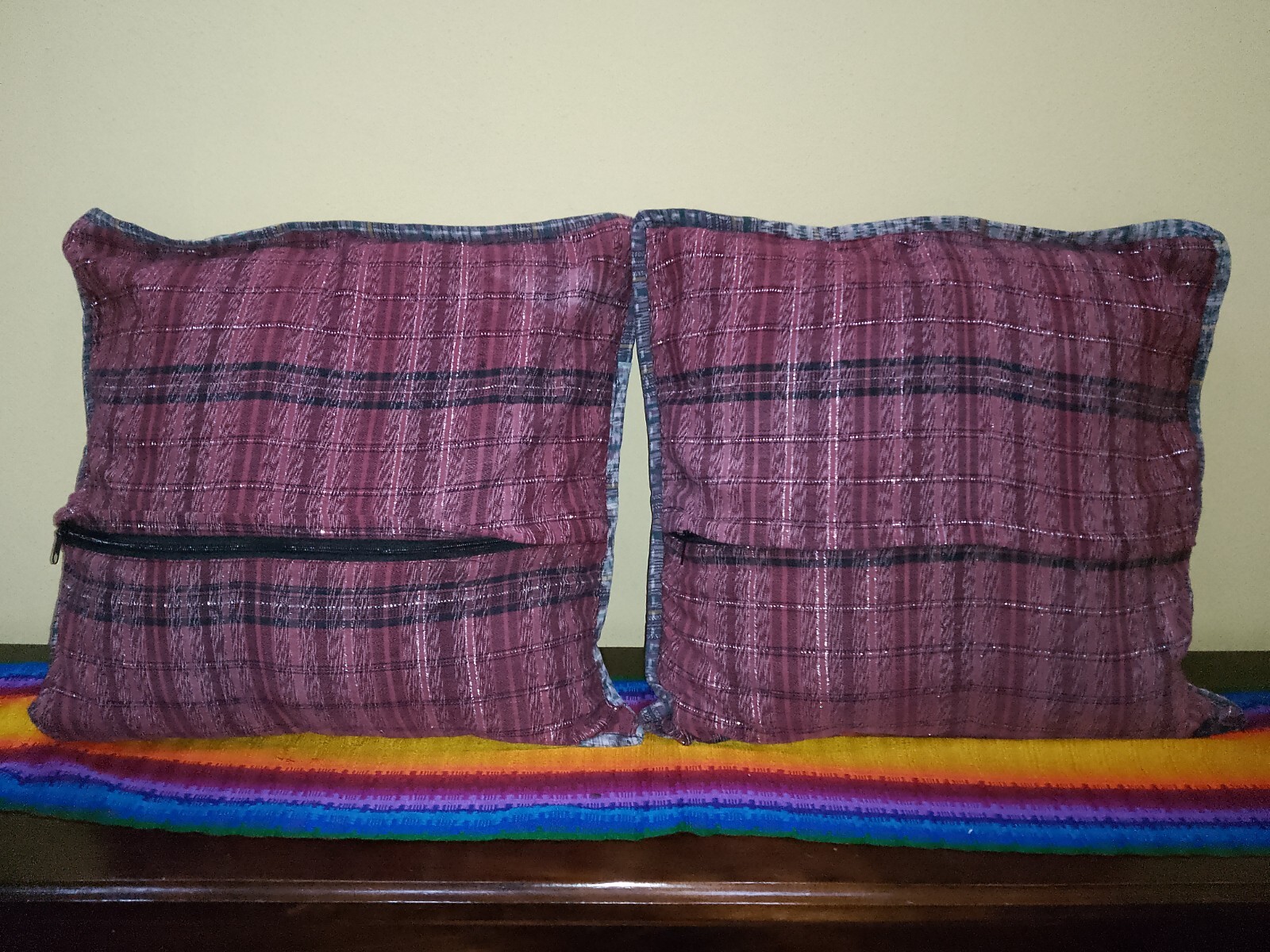Two Guatemalan Pillow Covers from Chichicastenango Huipil SP50