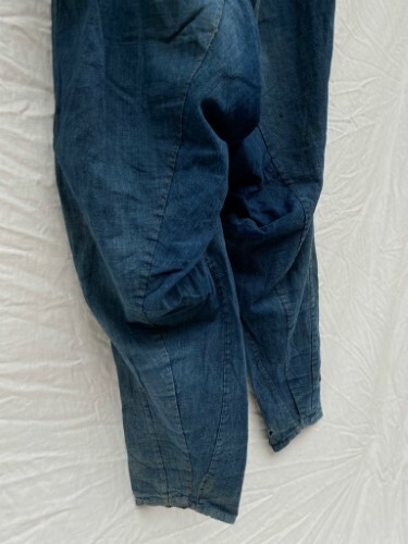 Japanese 1940-60’s Vintage Cotton Monpe Noragi Pants Indigo blue men