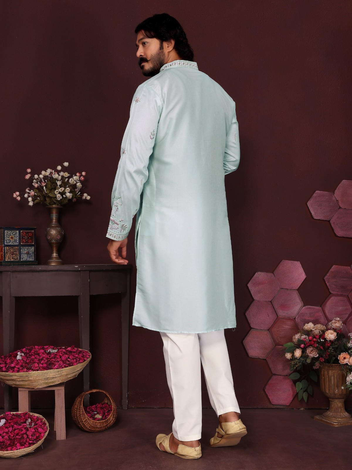 Men’s Indian Kurta Set | Readymade Raymond Cotton Suit | Elegant Festive Outfit
