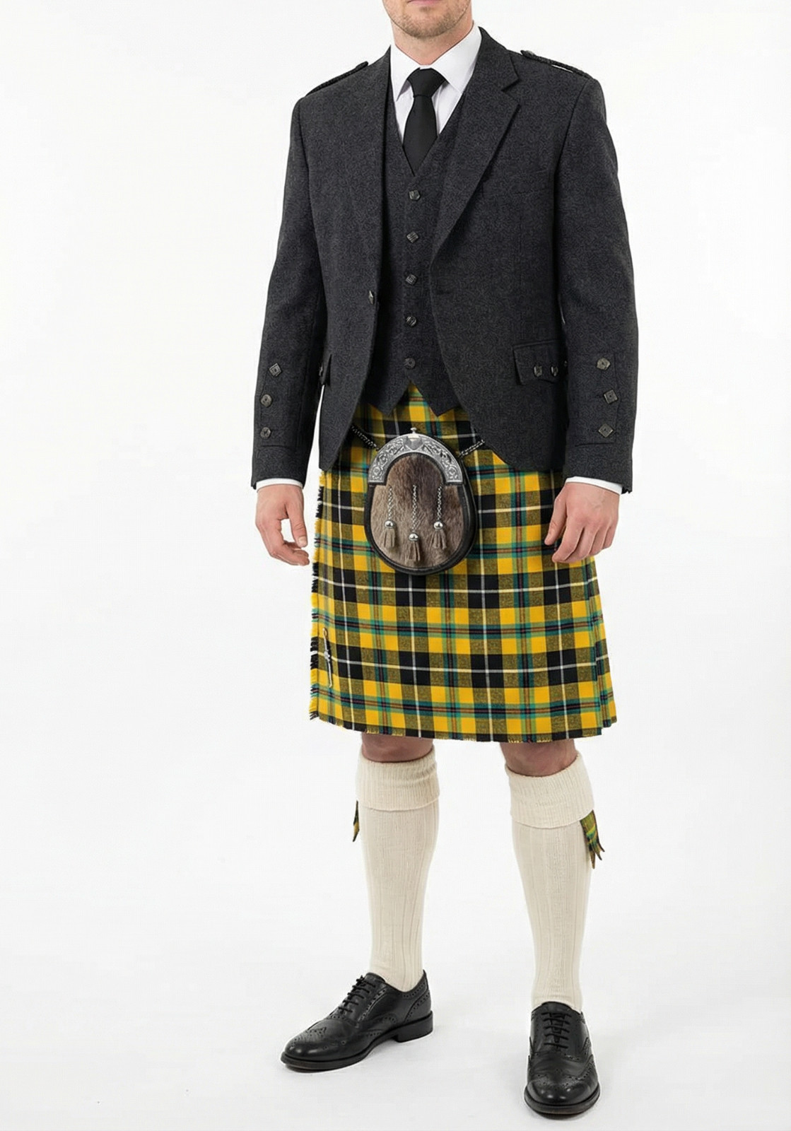 Cornish National Tartan 8 Yard 12oz Weight Men’s Wool Blend Kilt
