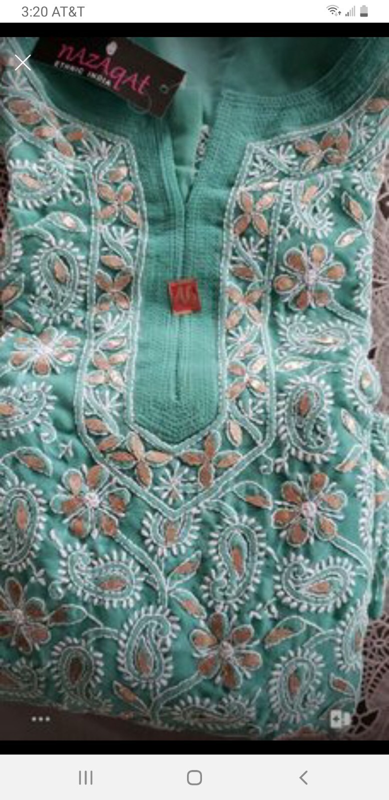 Chikankari With Gotapatti Work US seller with free cotton cami