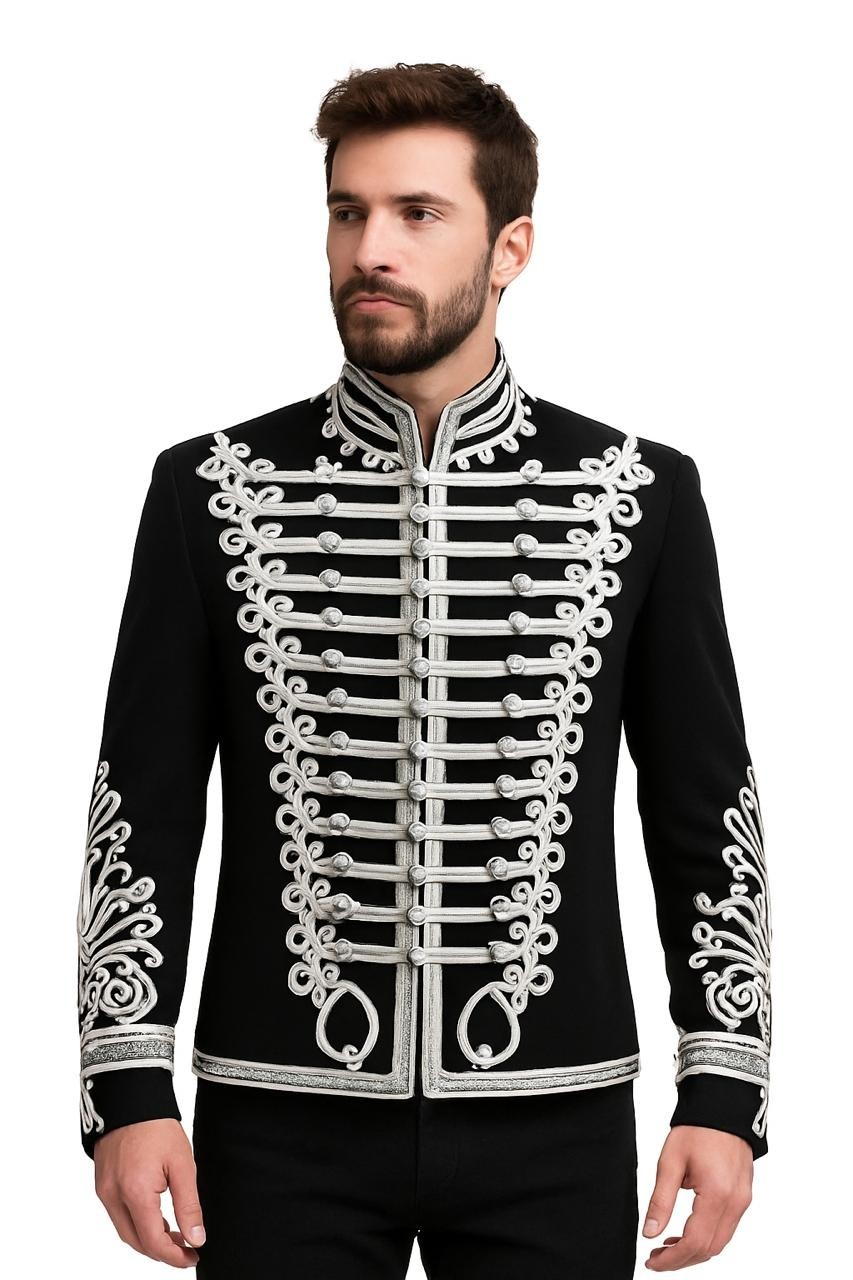 Napoleonic Black hussars jacket Military uniform Tunic Jimi Hendrix war jacket