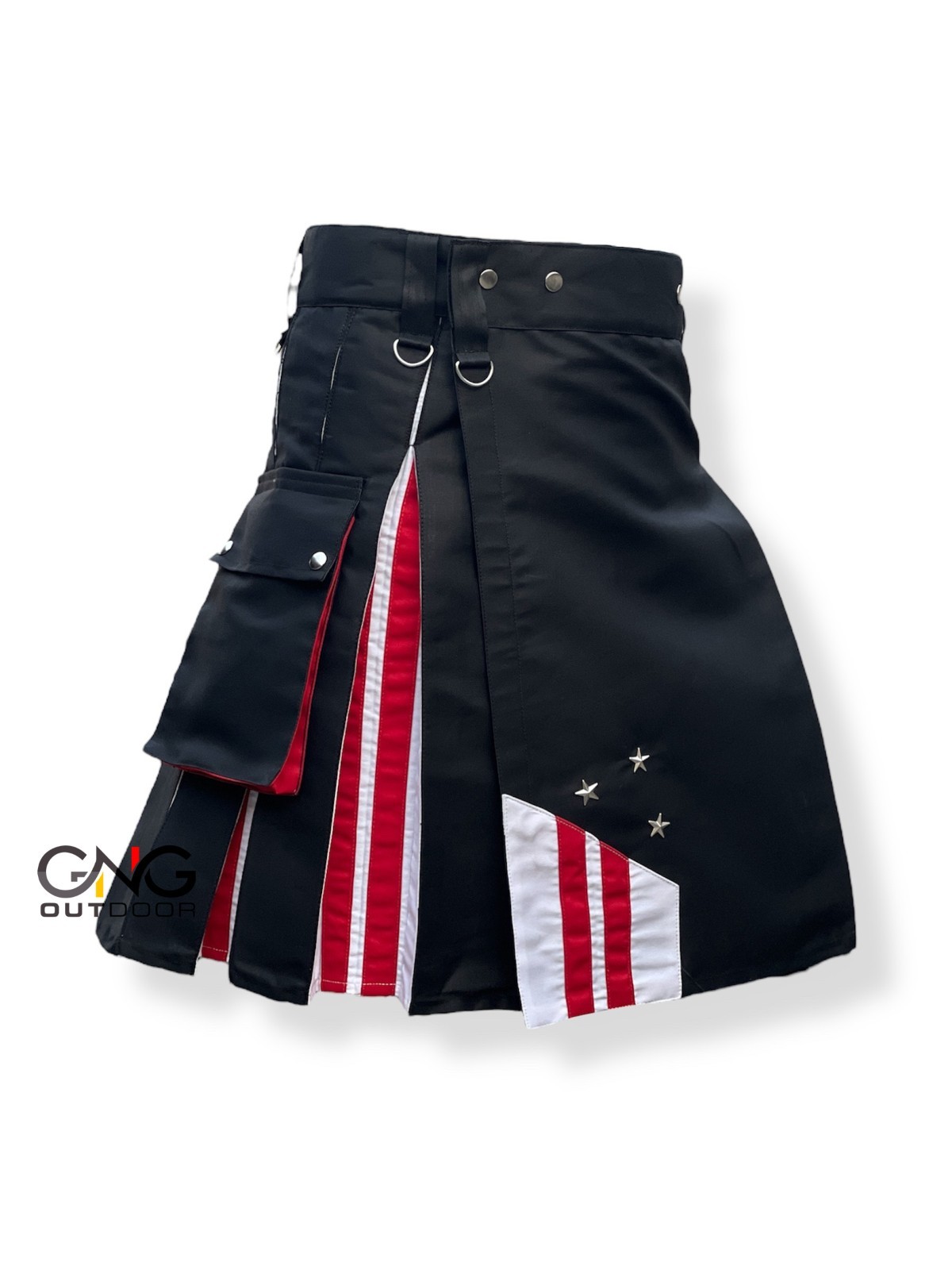 Men’s Black Fashion Red Lining Utility kilt Modern kilt Size 28-62