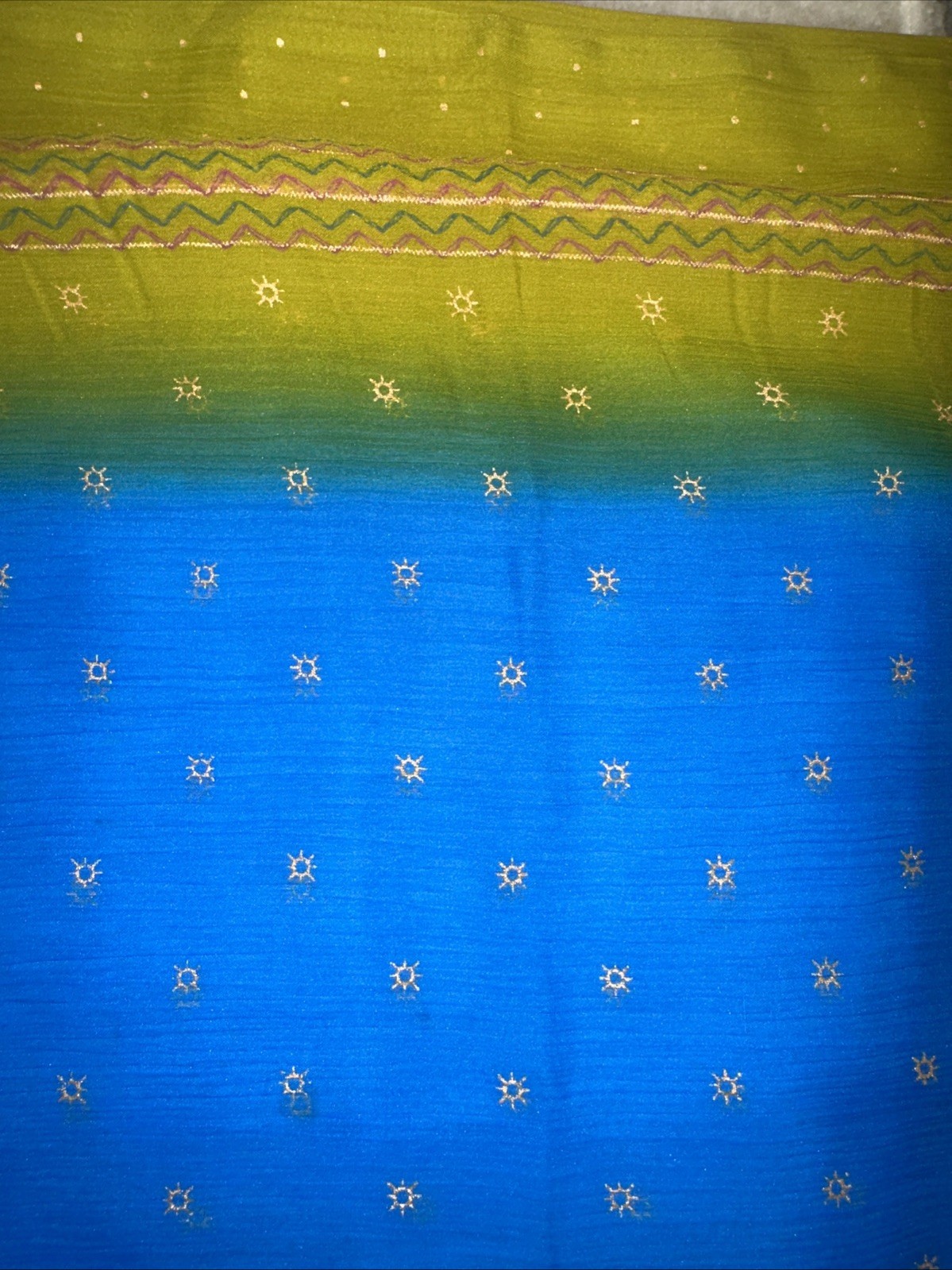 Vintage Indian Sheer Material For Saree 42×84