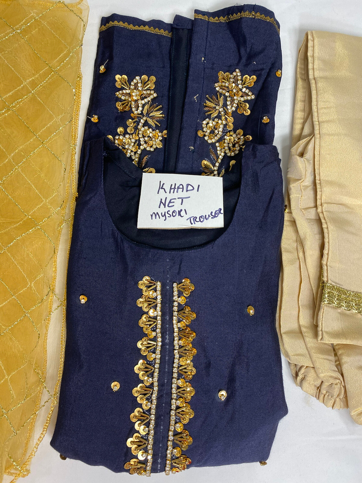 Little girls khaadi net hand embroidery kameez shalwar 7 years size 34