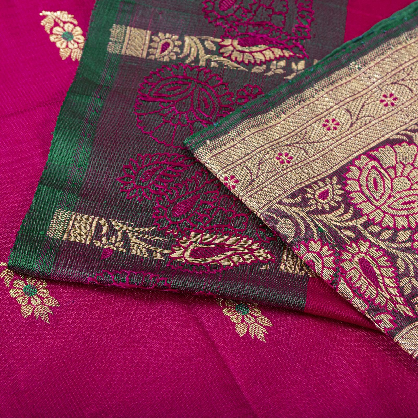 Sanskriti Vintage Pink Pure Satin Saree Banarasi Brocade Meenakari 5 Yard Sari