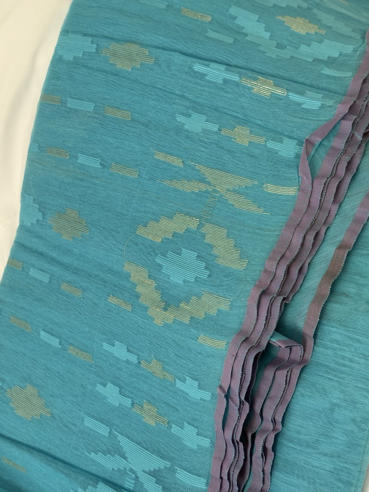 NEW, Handmade, Original Dhakai Jamdani Saree ( item#L2214 ) Only $40