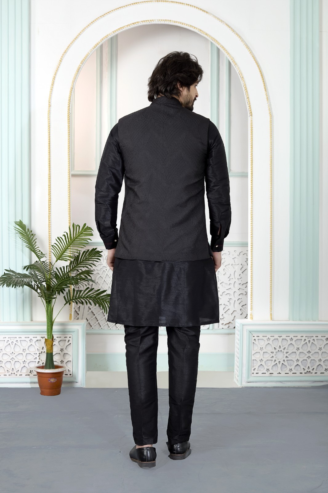 3 Pc Indian Mens Wedding Bollywood Traditional Eid Wear Kurta Payjama Dress