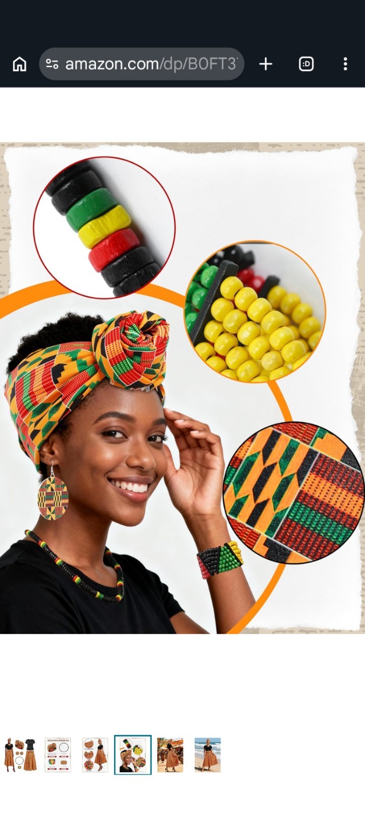 Beautiful 6 PC African Women’s Attire Traditional Dashiki Style Dress Set.