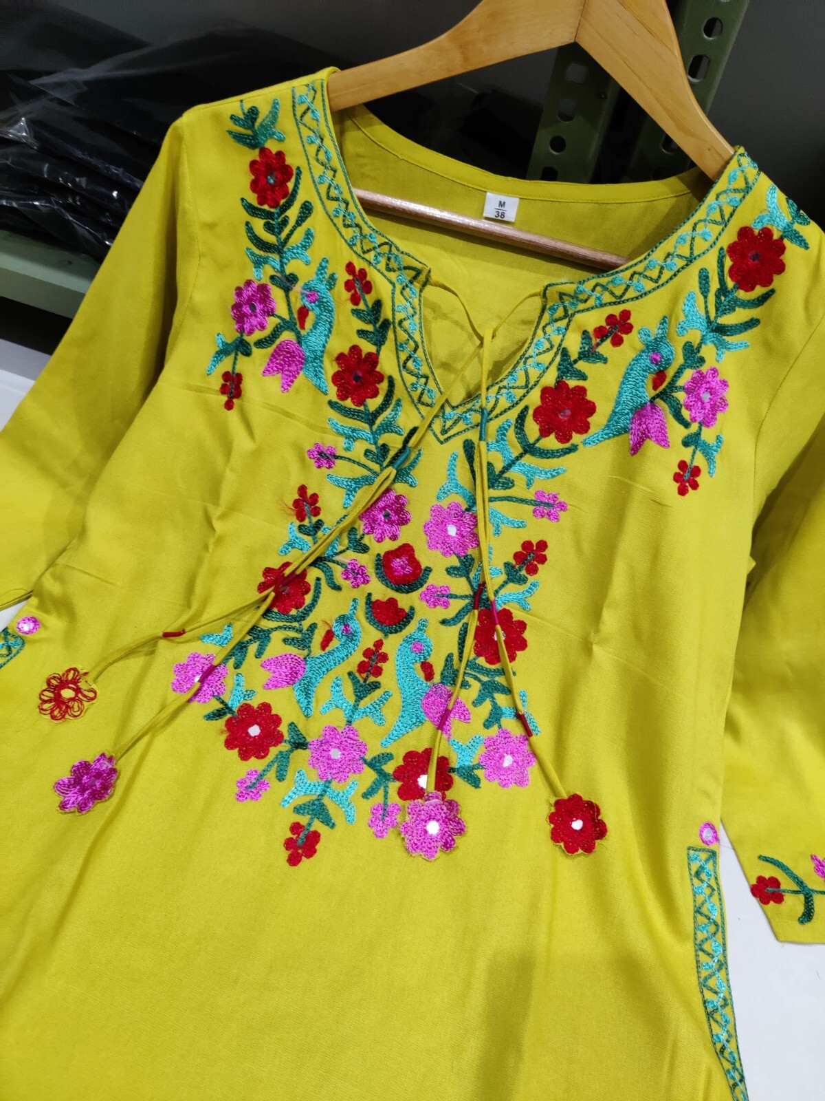 Classy Haldi Yellow Kurta Pant Sets Designer Heavy Aari Work 2 Piece Combo Suits