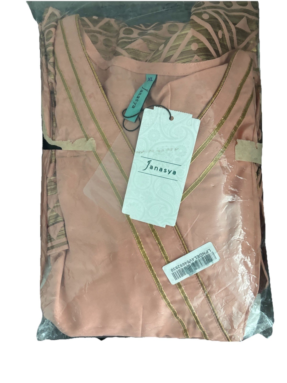 Janasya Brand Peach Readymade Womens salwar kameez 2 piece set