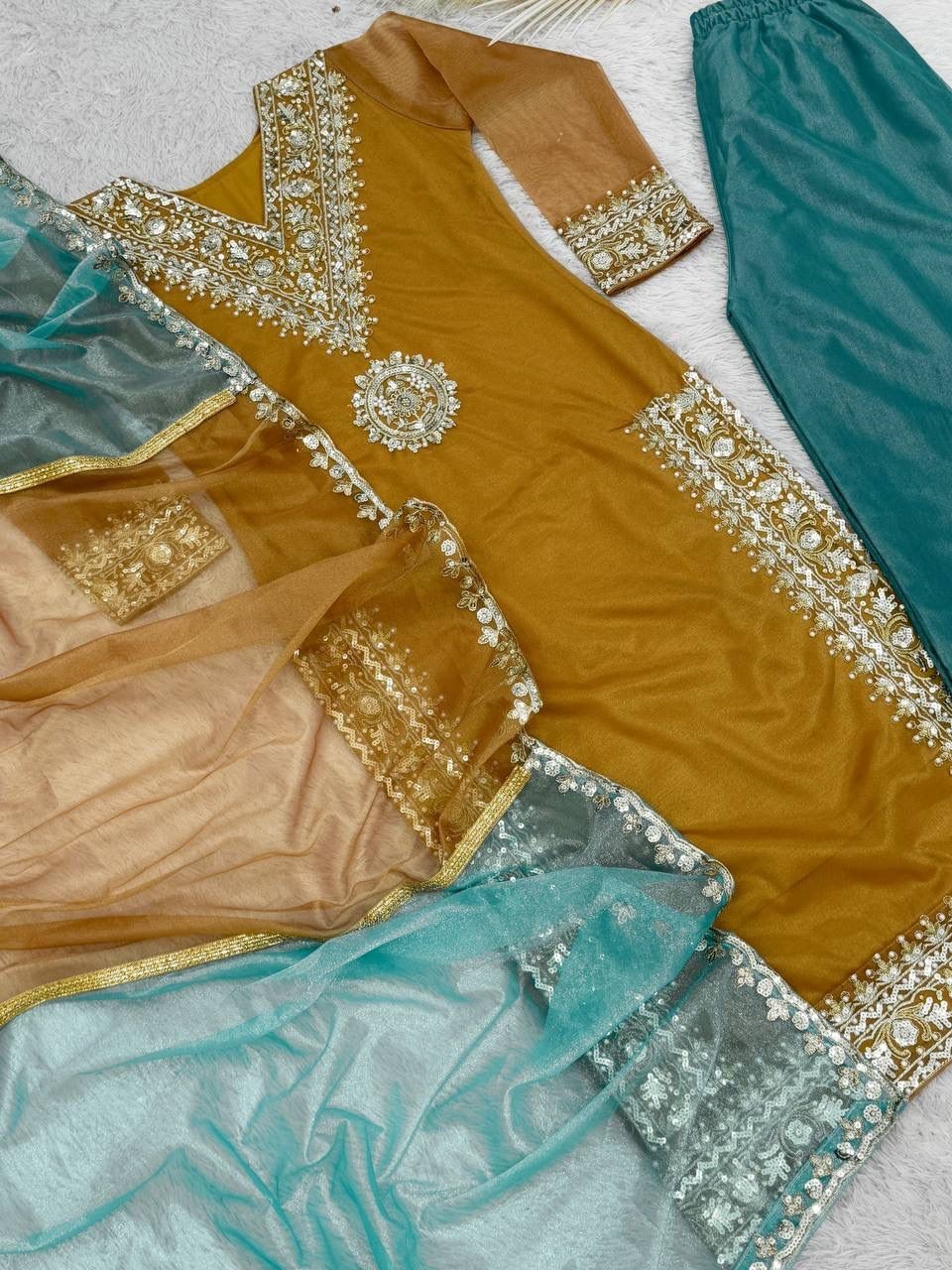 Trending Collection Heavy Soft Twill Silk Salwar Kameez With Dupatta For Party