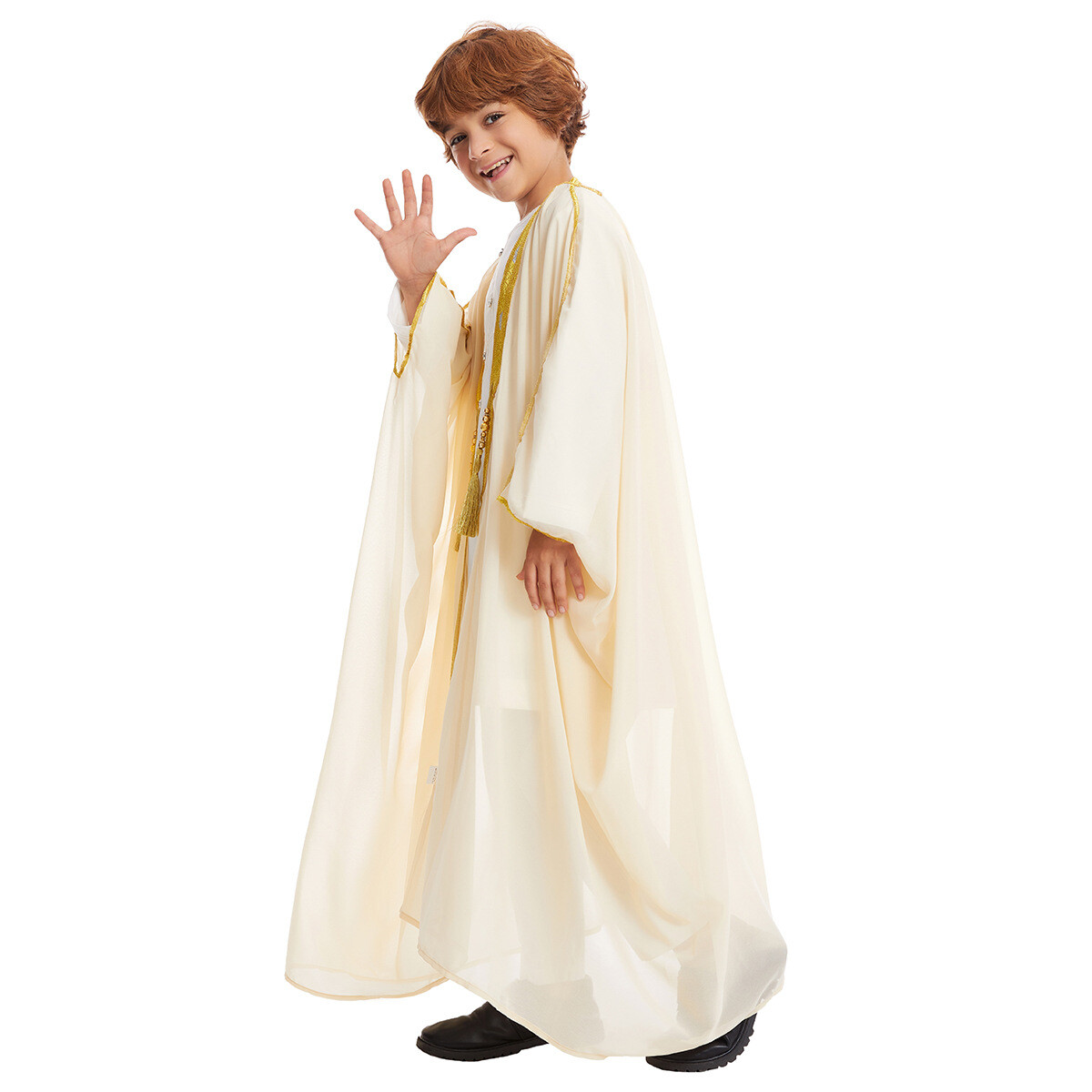 Muslim Children Kids Boys Dishdasha Thobe Kaftan Robe Islamic Abaya Saudi Jacket