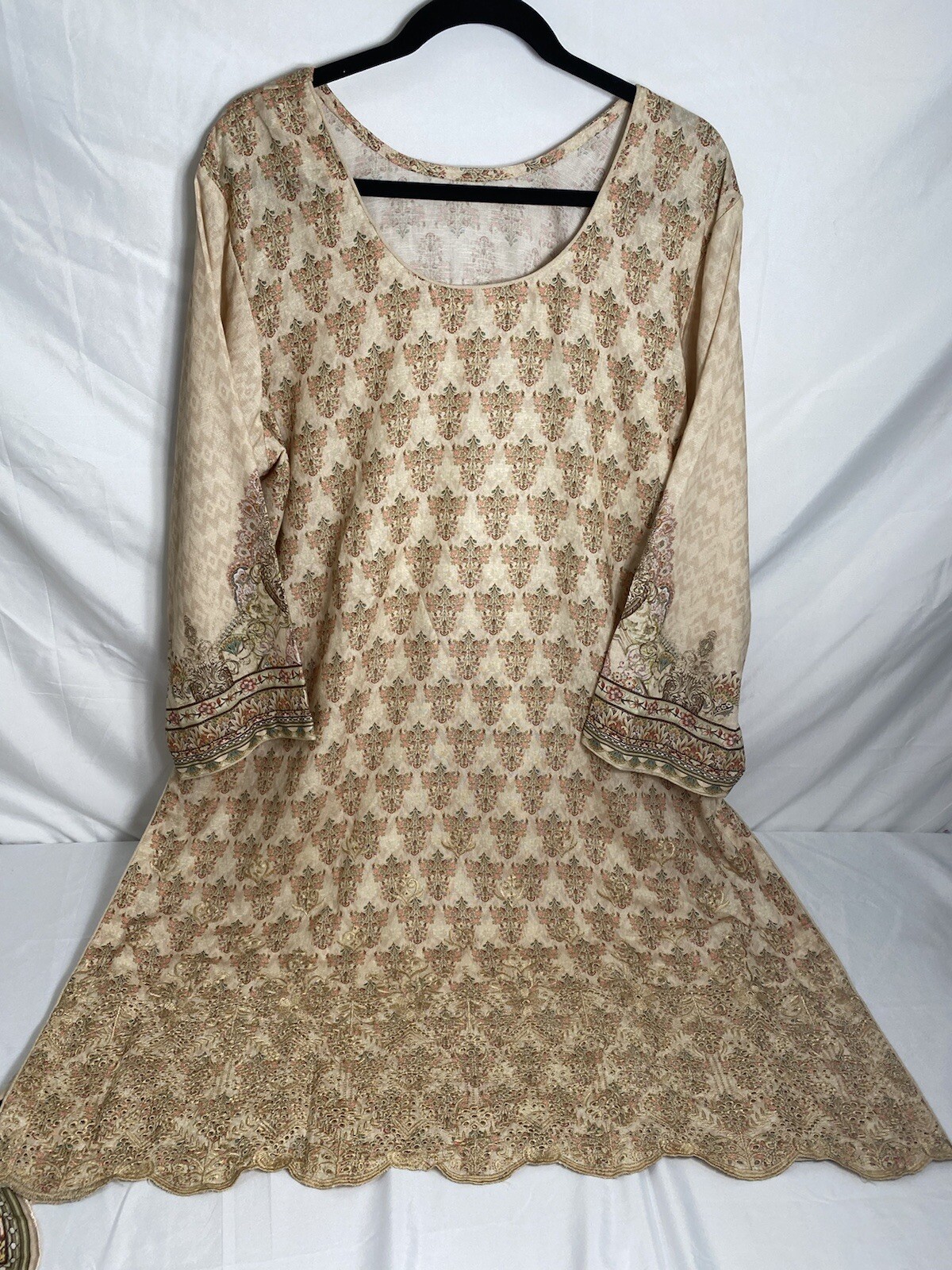 Pakistani Karan chicken Kari/embroidery kameez shalwar 3XL bust 50 Dupatta Shawl