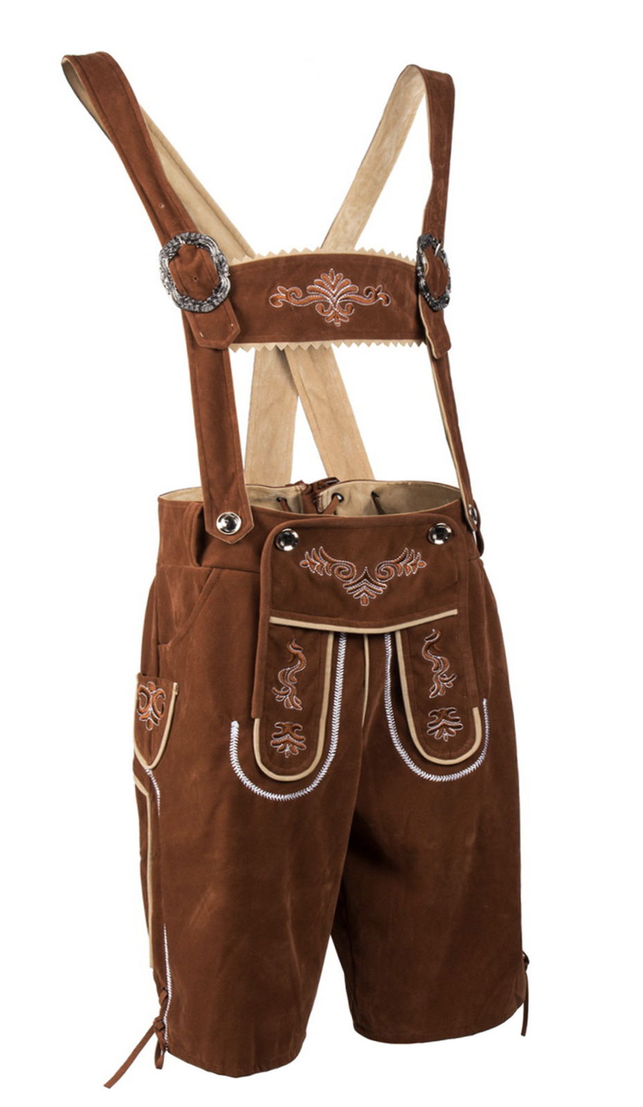 Mens Oktoberfest Bavarian Fancy Dress Costume German Beer Lederhosen S-2XL