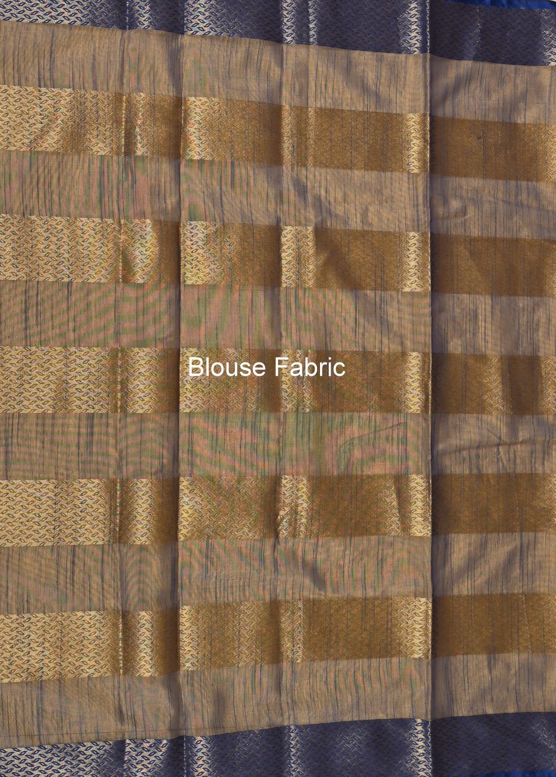 Banarasi Vastra Silky Lenin Saree With Zari Woven Floral Motifs Border Peach