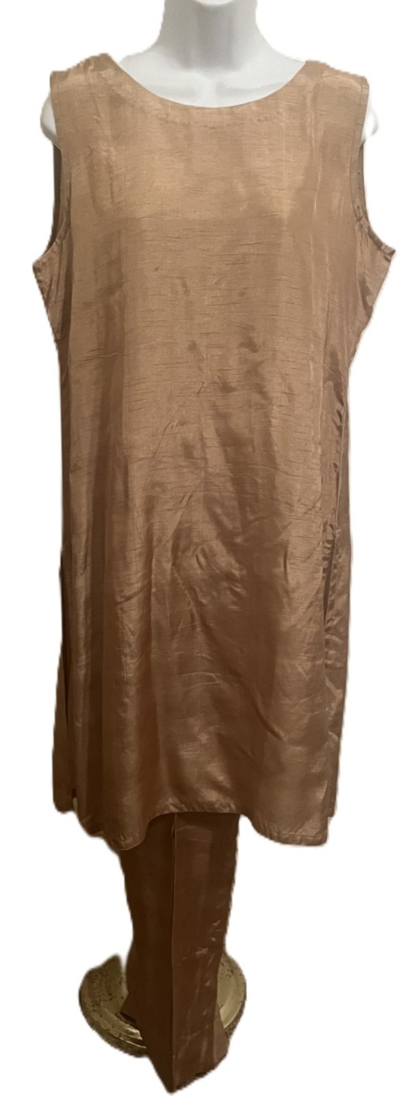 Ladies NEW 4 piece coat style Net lace with chiffon dupatta, straight pants L