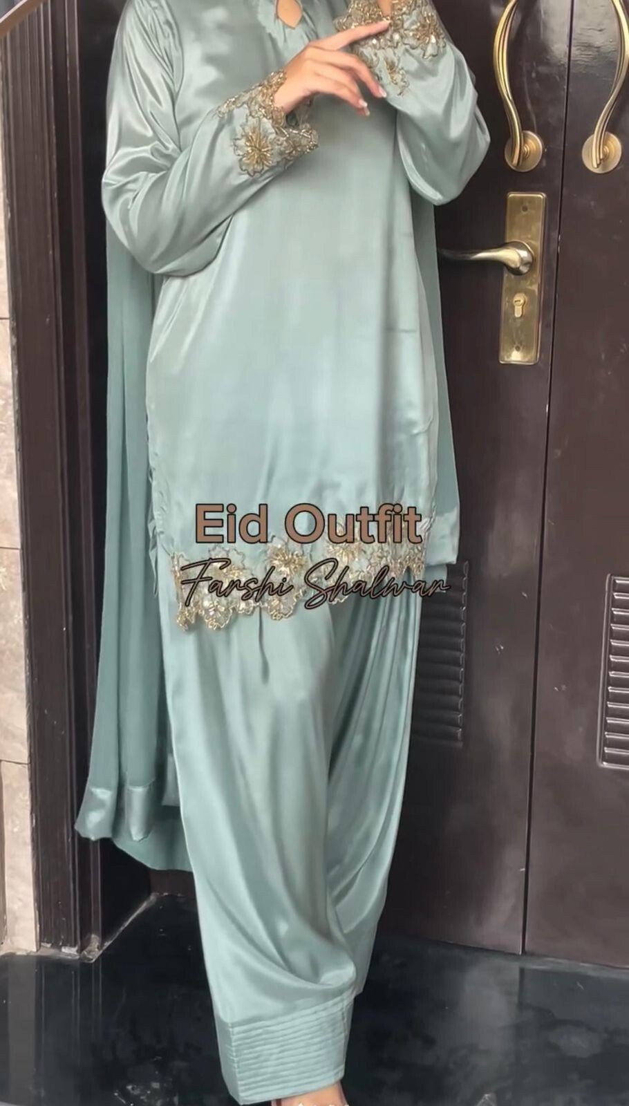 Pakistani Latest Designer Farshi Shalwar suit eid outfit