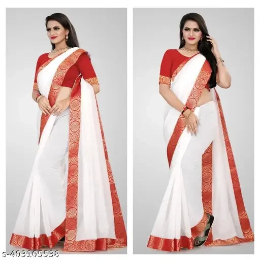 Women’s Chanderi Cotton saree with Separate Blouse Piece