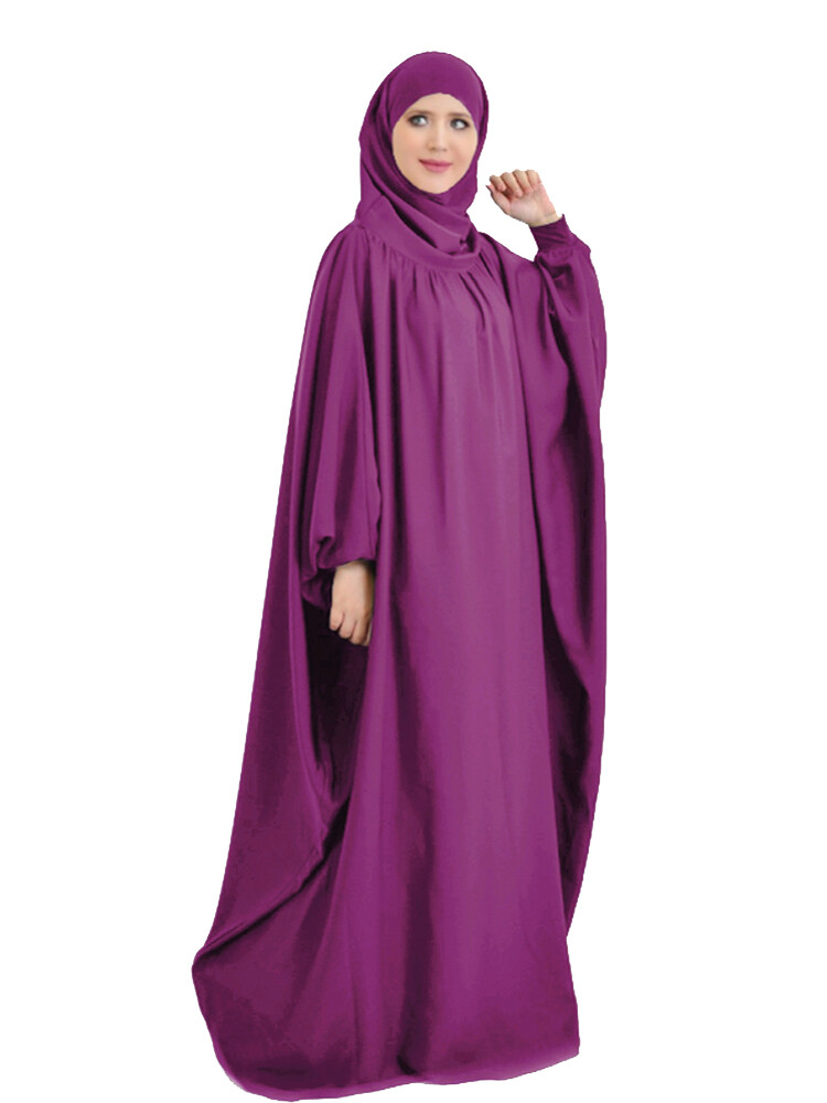 Abaya Prayer Kaftan Caftan Khimar Hooded Maxi Dress Muslim Women Burqa Robe Gown