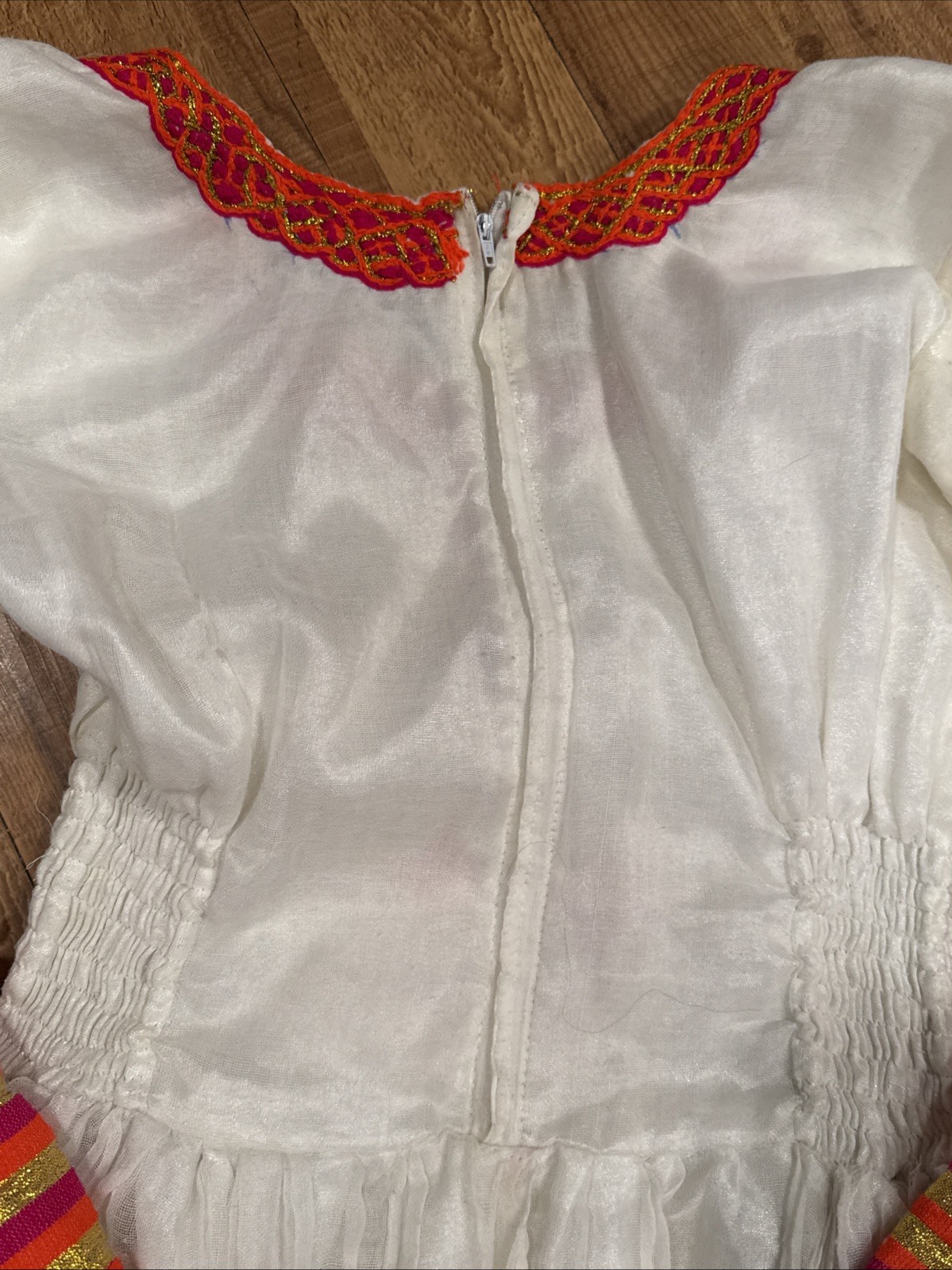Ethiopian Traditional Dress Handmade Habesha Kemis Embroidered Floral Maxi Dress