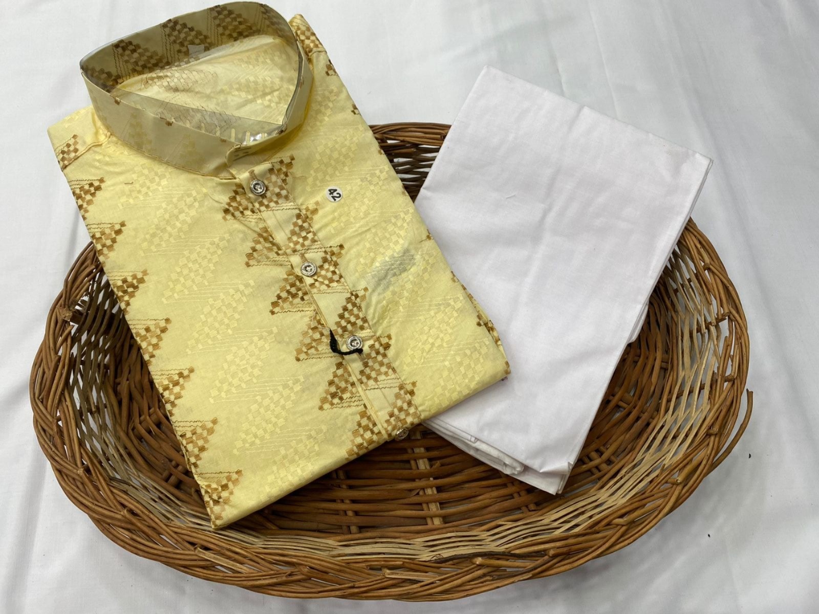 Men’s Traditional Kurta Pajama Set Embroidery Wedding Festive Wear Multi Colours