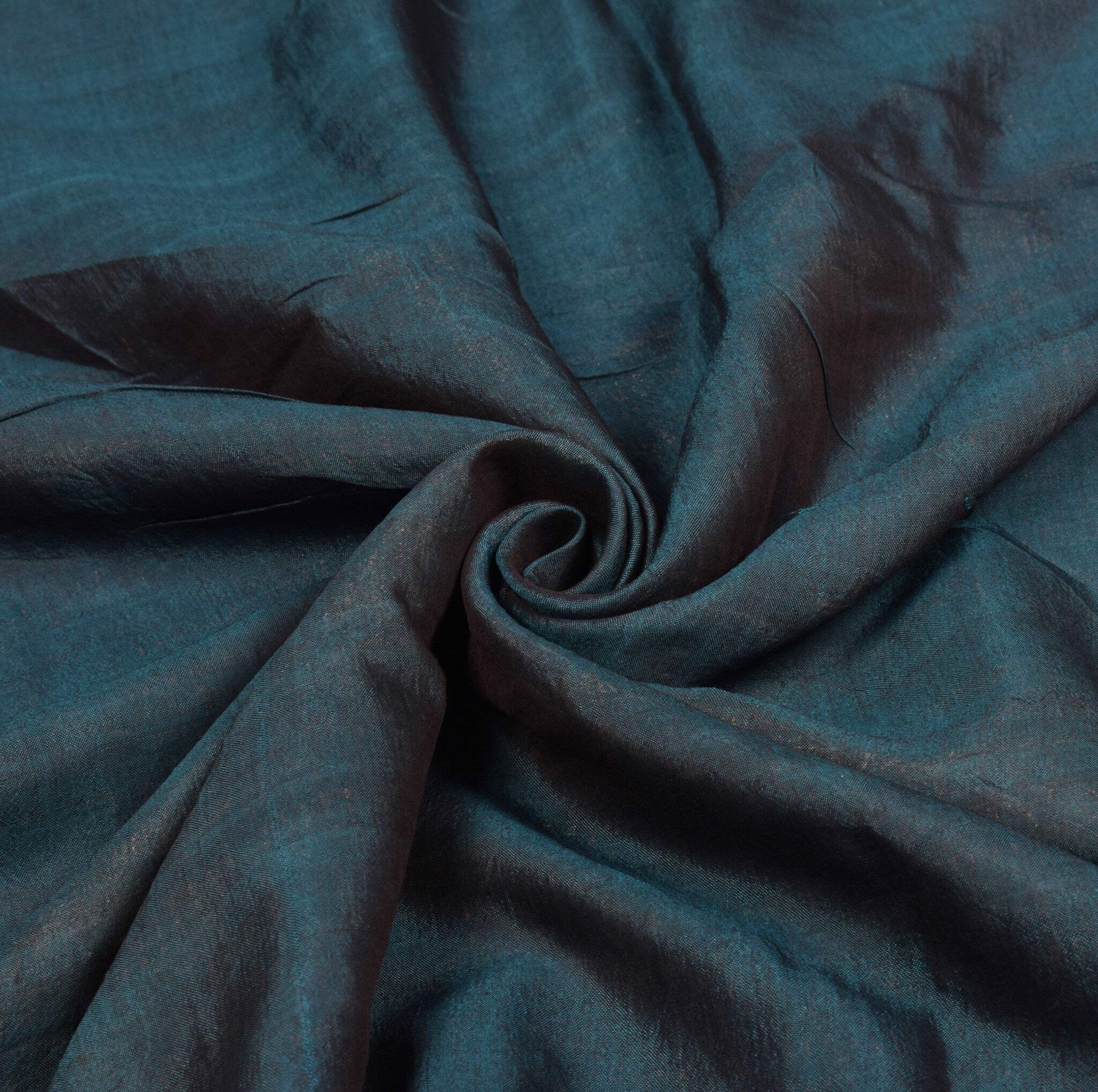 Sushila Vintage Teal Blue Kanjivaram Saree Zari Brocade Pure Cotton Silk Sari