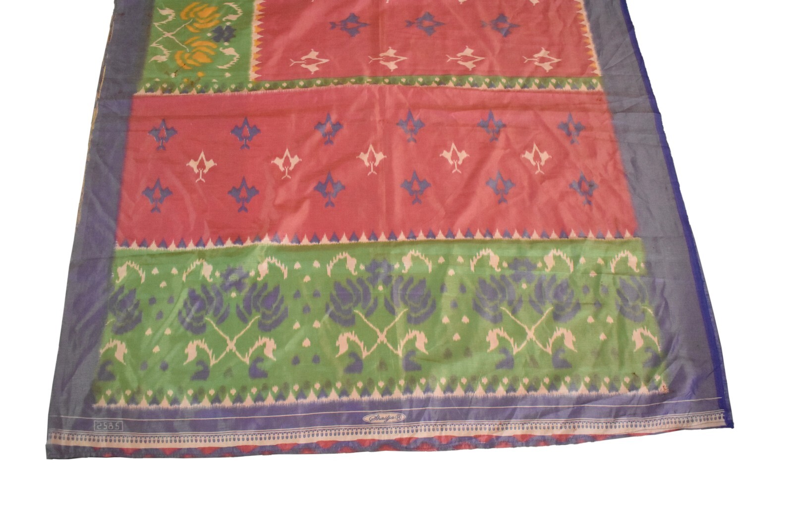 FNC Vintage Pink Sambalpuri Ikat Sarees Handwoven Art Silk Sari Fabric Antique
