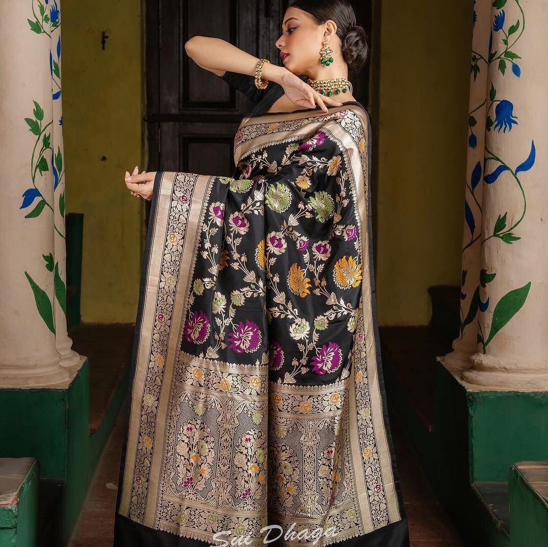 Designer Sari Bollywood Bridal Silk Saree Blouse South Indian Party Wear Saree