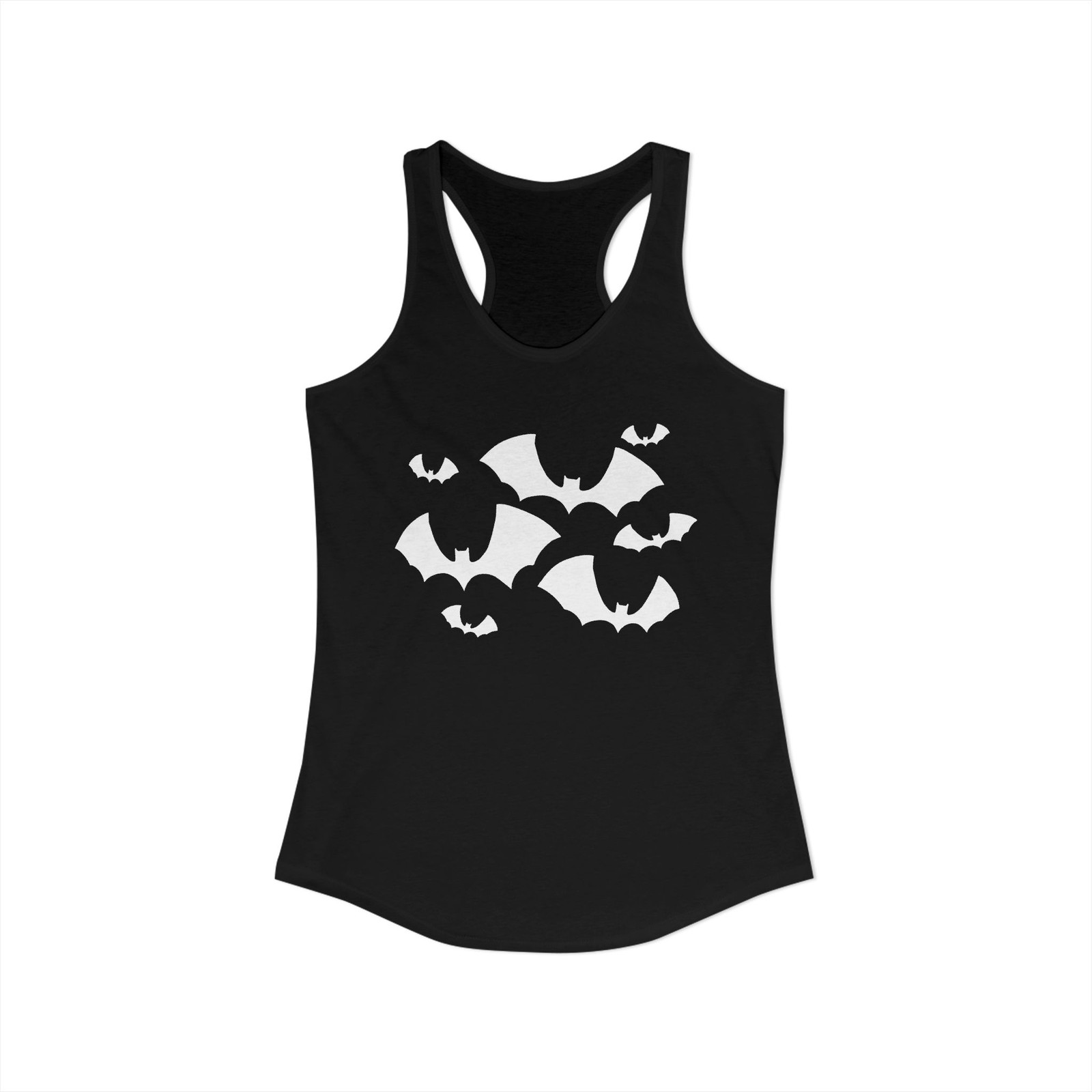 Black Bats Tank Top Women’s Halloween Goth Bat Sleeveless Shirt Gothic Tops