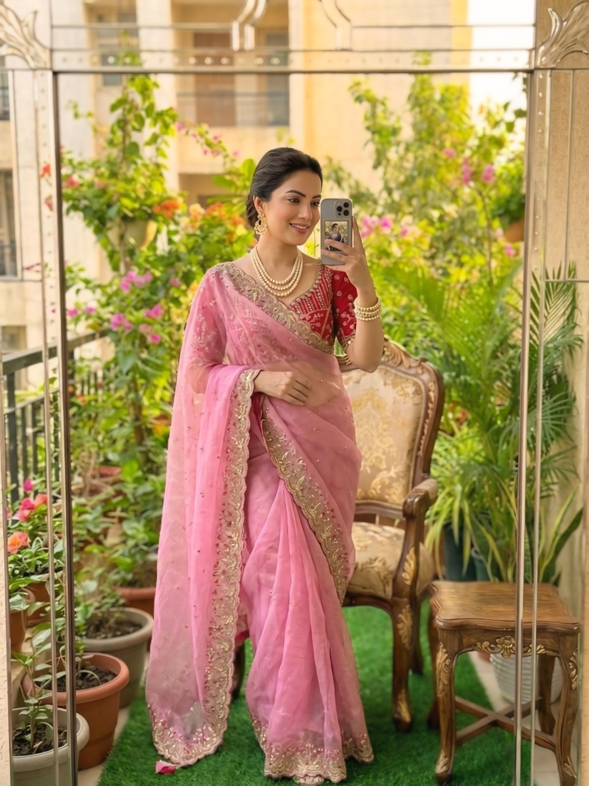 Designer Sari Bollywood Bridal Silk Saree Blouse South Indian Wedding Ready Made