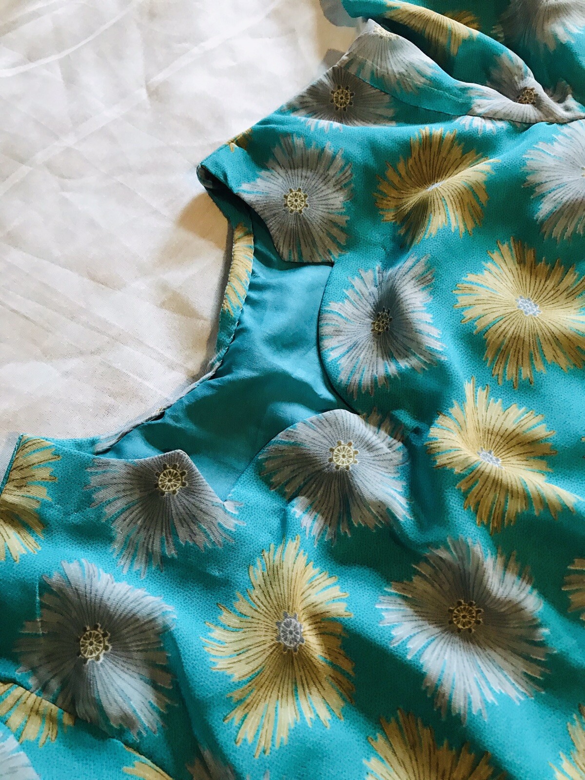 Beautiful Kurta Kameez Pakistani Indian Chiffone Aqua Blue 2xl
