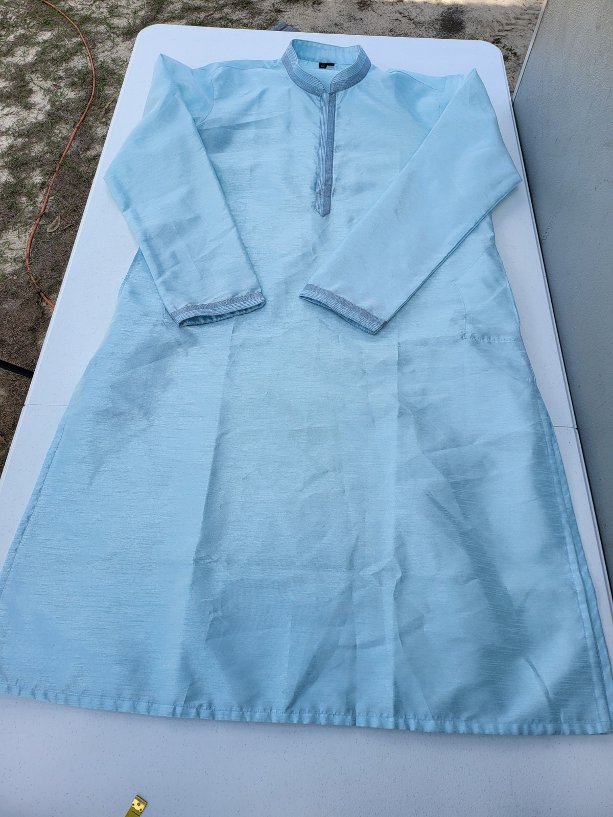 Men’s Kurta With Mandarin Collar Long Sleeves Size 42