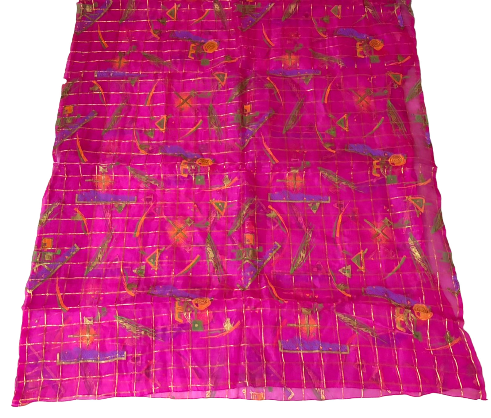 Pink Gold Embroidered Tissue Silk Saree for Women