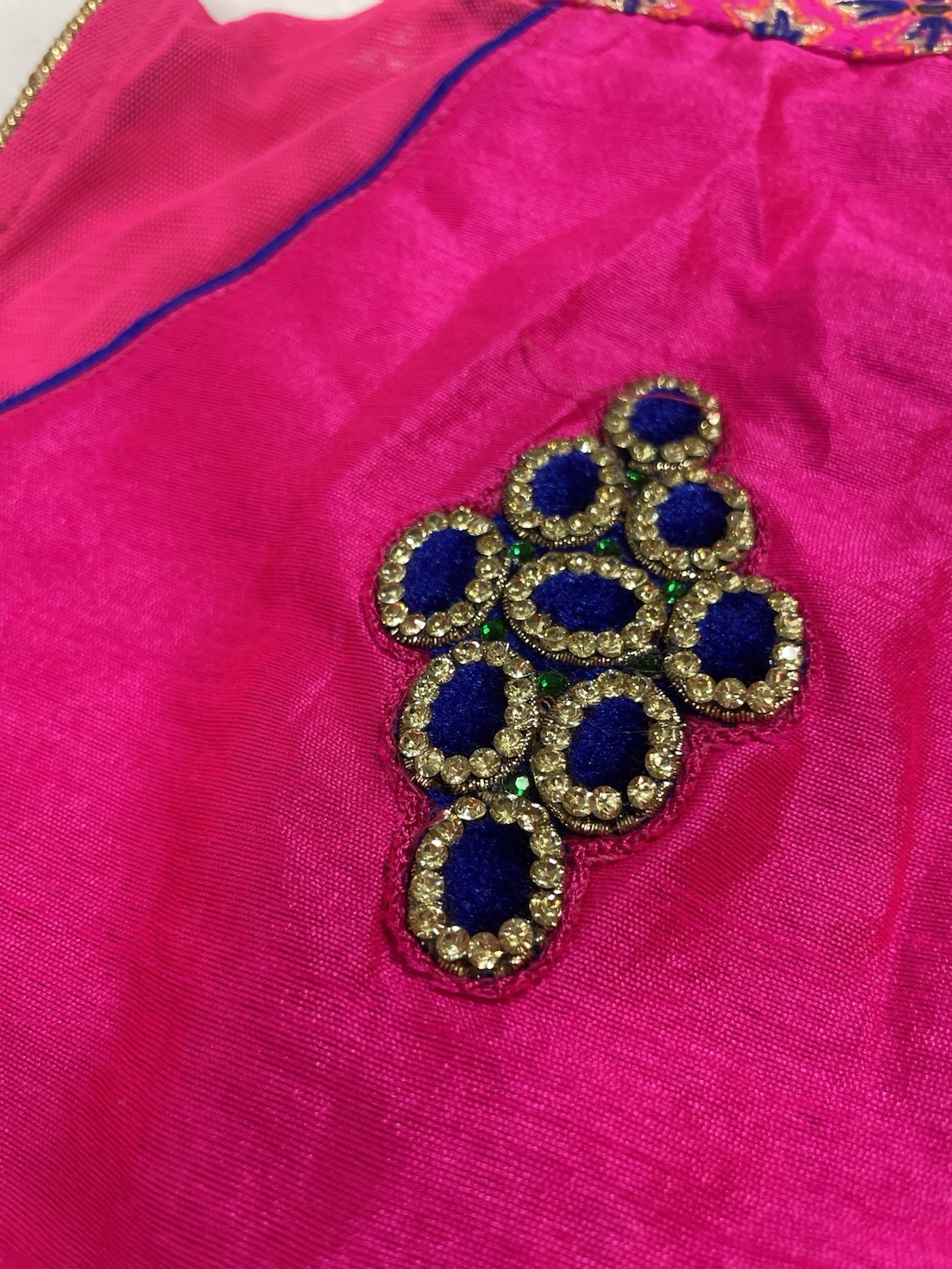 Indian Wedding Dress Jacket Baby Girl Toddler Size 20 Beautiful Hot pink Blue