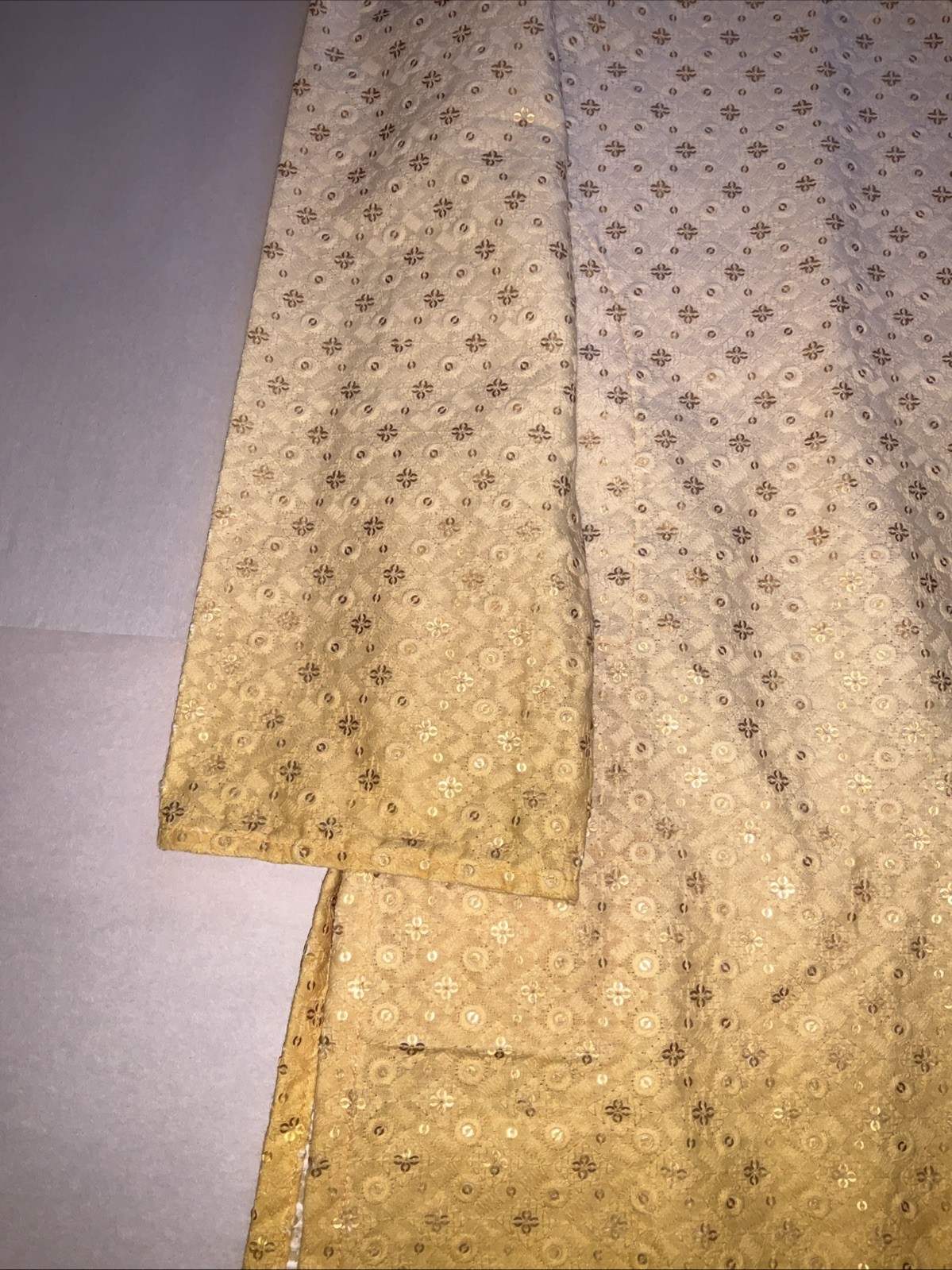 Spectacular Yellow Ombre Dyed Chikankari Kurta Set Size L Open Bag !
