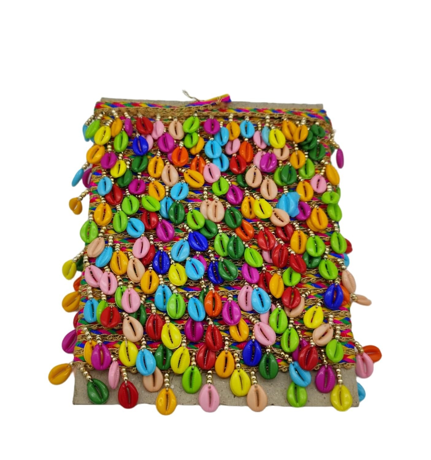 Shell Hanging Latkan Bead Lace for Border, Saree, Suit, Dupatta, Lehenga, Blouse