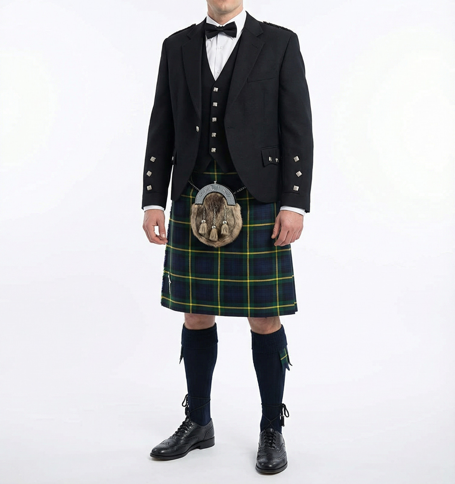 Gordon Modern Tartan 8 Yard 12oz Weight Men’s Wool Blend Kilt