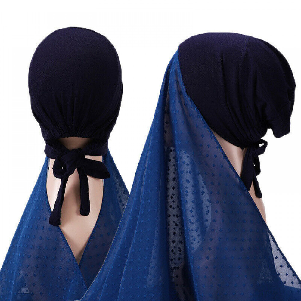 1PCS Muslim Amira with Bonnet Inner Cap Instant Hijab Head Scarf Wraps Shawls