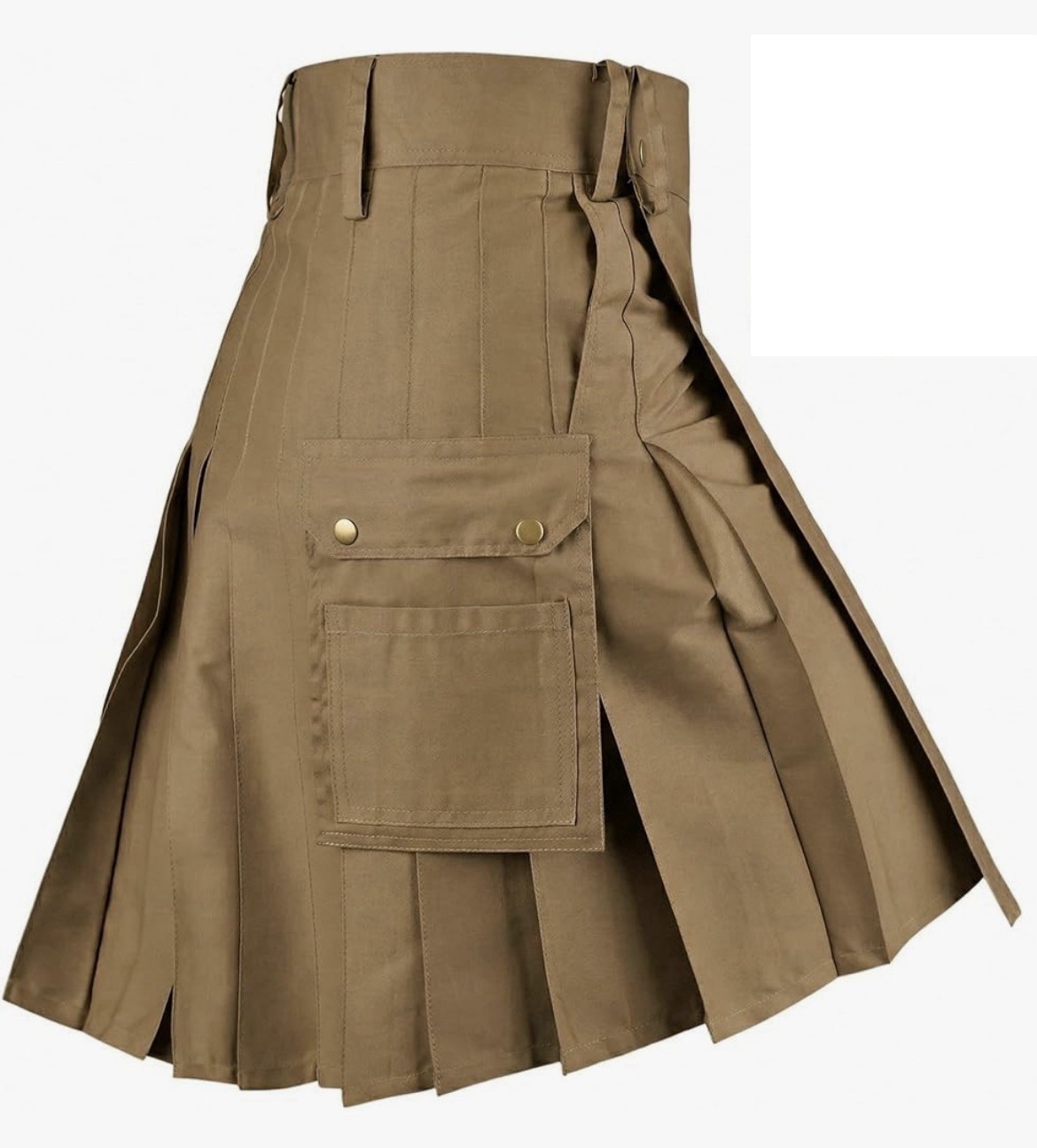 NWT Highland Redstone Men’s Utility Kilt Khaki Cotton, Traditional Style Size 34