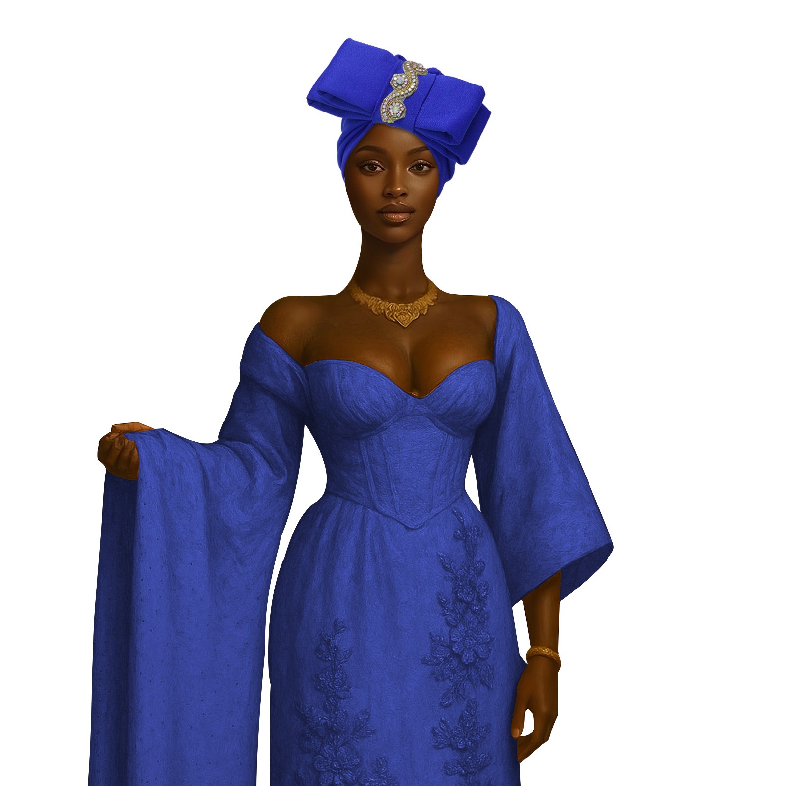 New Africa Tradition Turban Cap Bow Diamond Wrap Hat Auto Gele Birthday Headwear