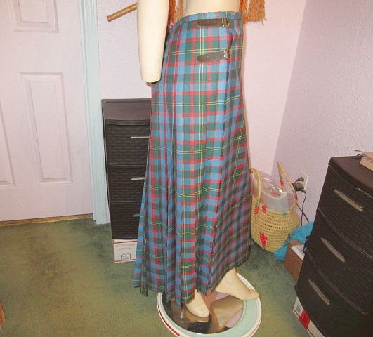 Geoffrey Tailor Highland Crafts Royal Mile Kilt L Scotland Heavy Wool Tartan EUC