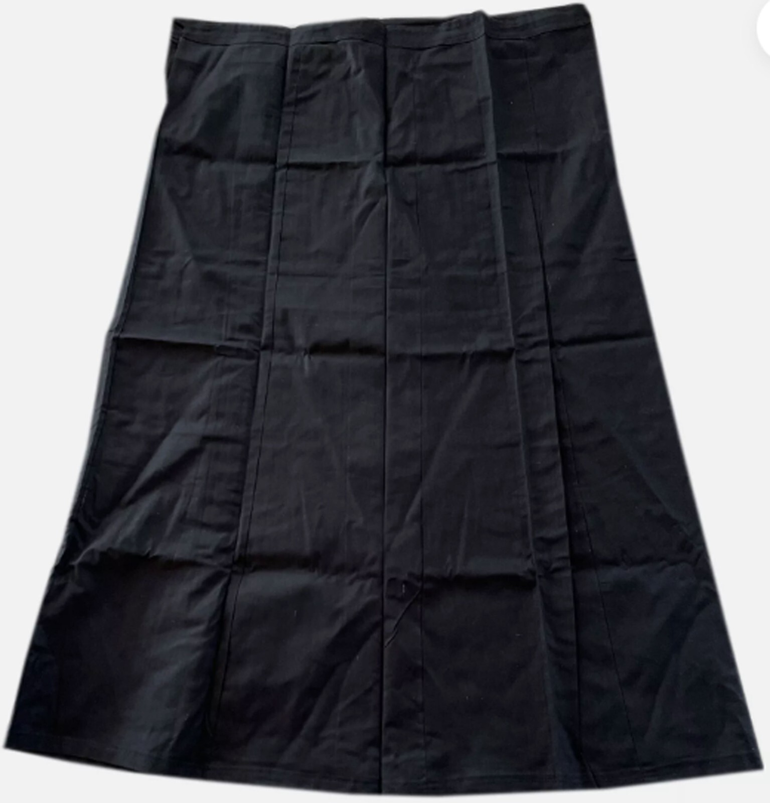 Sari Petticoat Cotton Stitched Adjustable Waist Saree Black Underskirt L-37″
